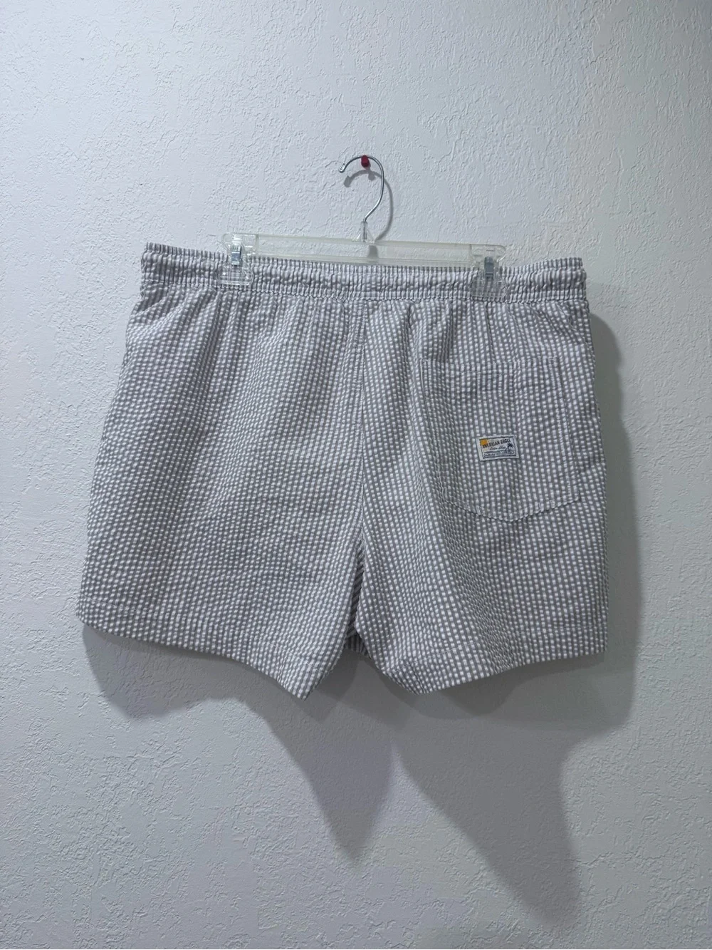 American Eagle Outfitters Gray Seersucker Drawstring Athletic Shorts